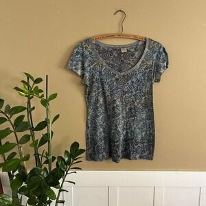 patterned rhinestone y2k super cute emo grunge short sleeve shirt